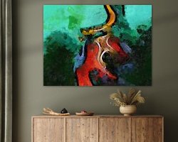 Voorbeeld van het werk in een kamer