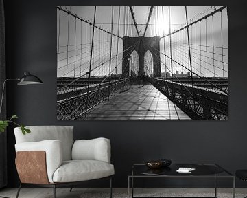 Le pont de Brooklyn en noir et blanc sur swc07