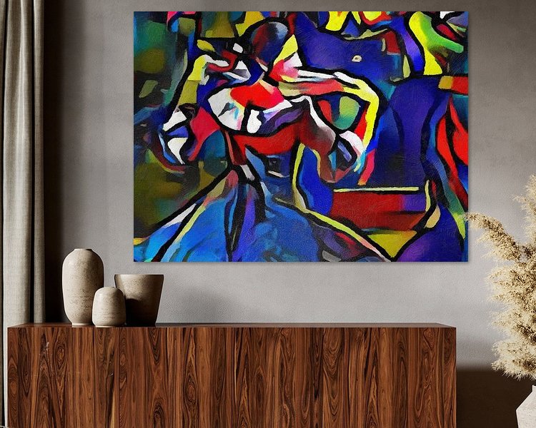Voorbeeld van het werk in een kamer