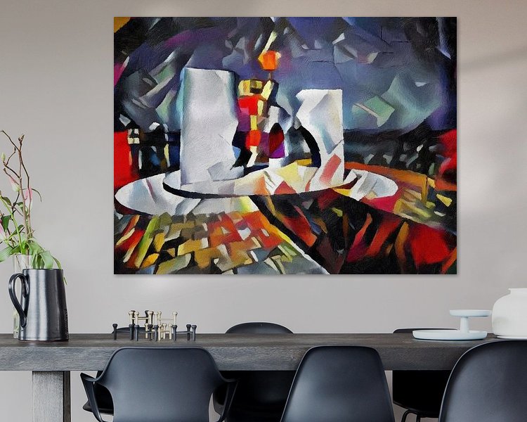 Voorbeeld van het werk in een kamer