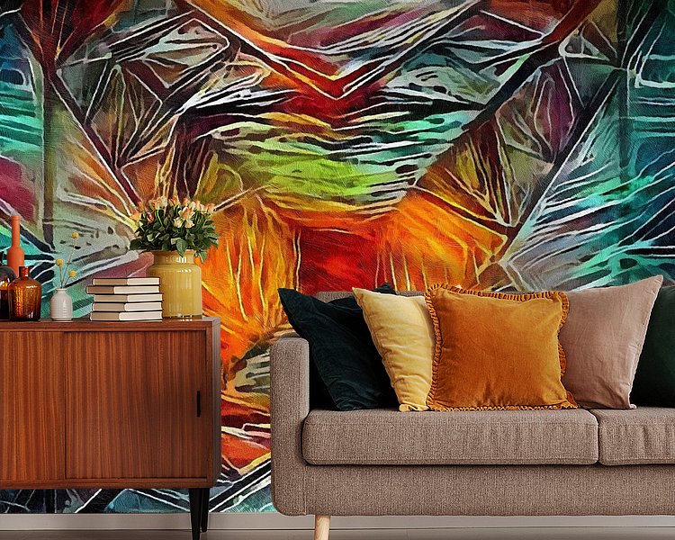 Voorbeeld van het werk in een kamer
