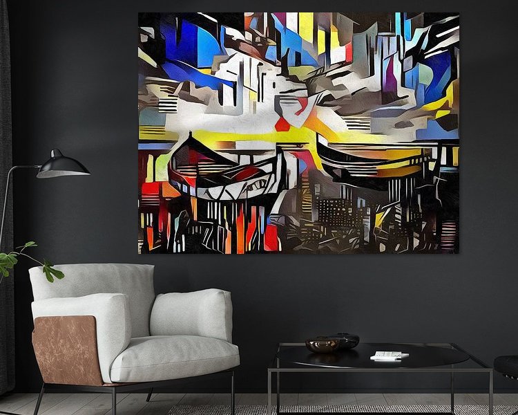 Voorbeeld van het werk in een kamer