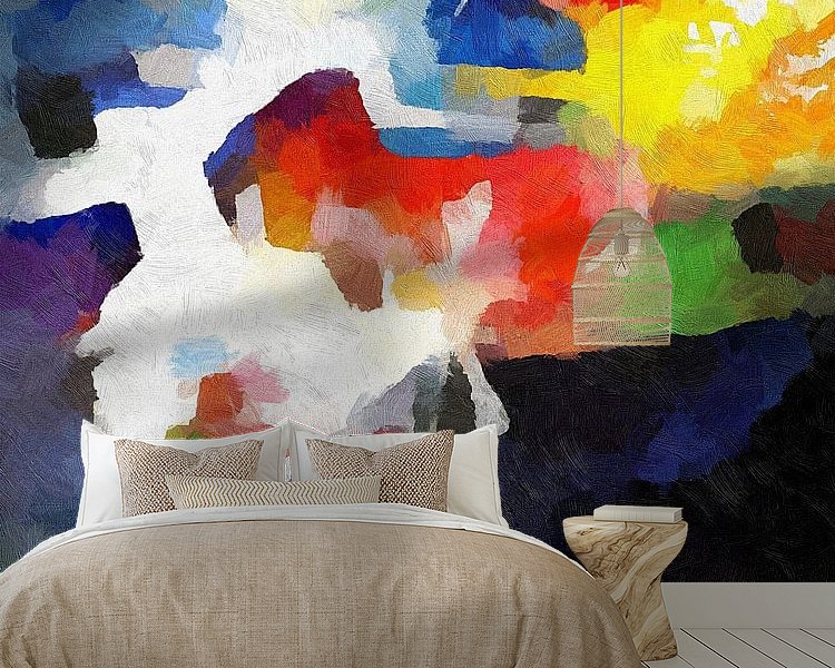 Voorbeeld van het werk in een kamer
