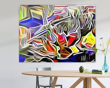 Voorbeeld van het werk in een kamer