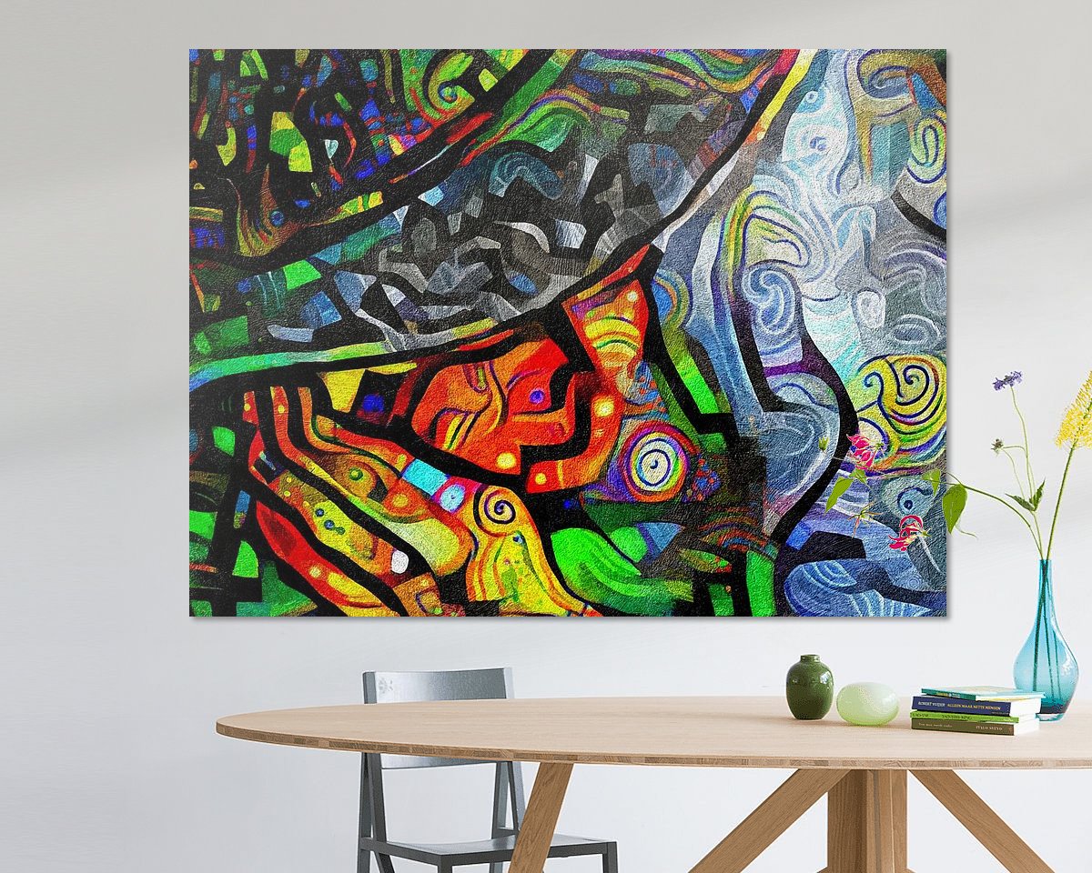 Voorbeeld van het werk in een kamer