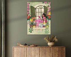 Voorbeeld van het werk in een kamer