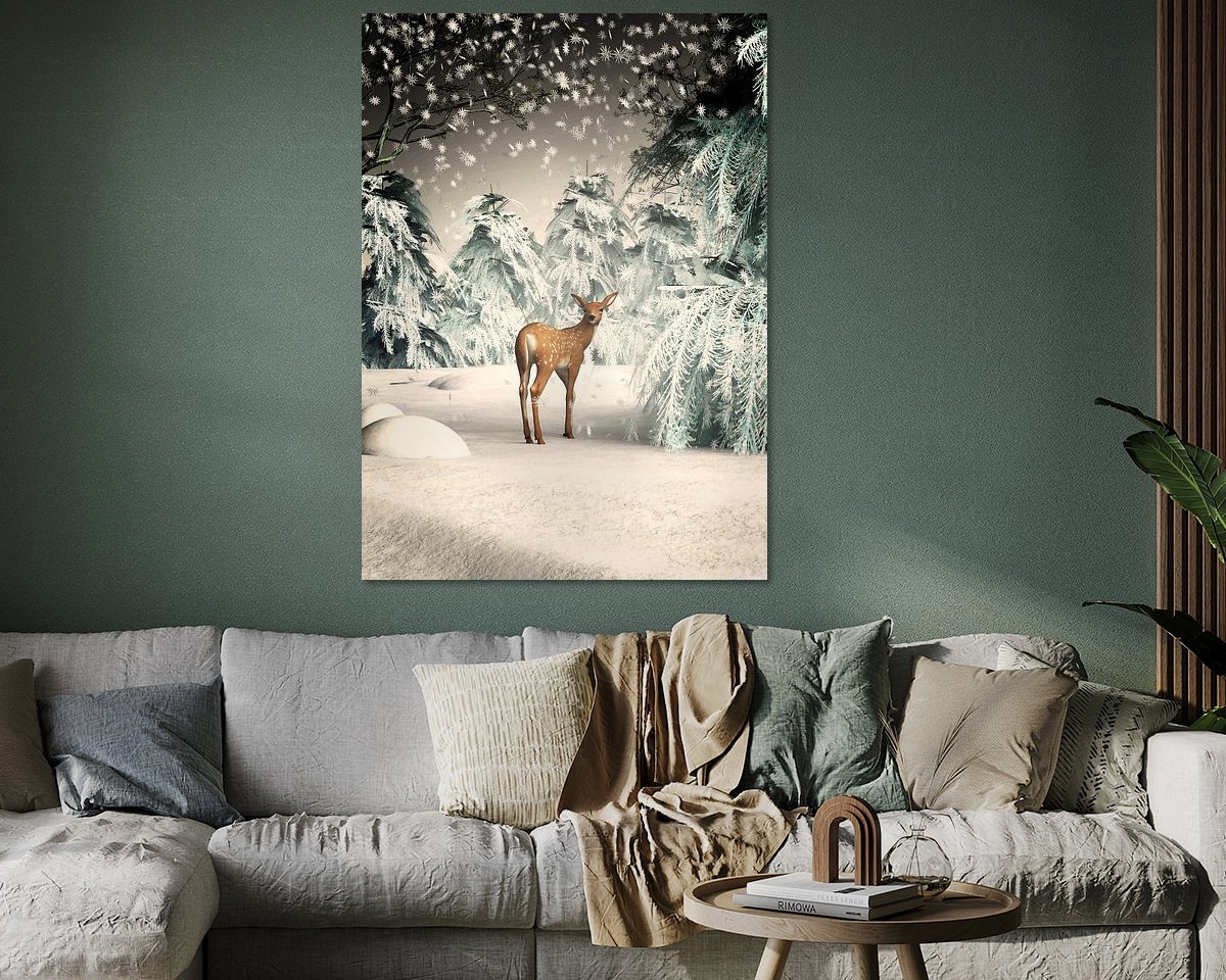 Voorbeeld van het werk in een kamer