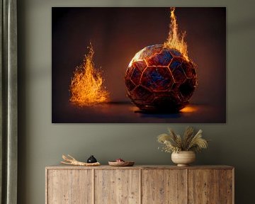 football moderne dans le feu sur Animaflora PicsStock