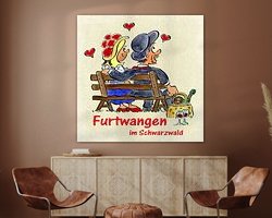 Voorbeeld van het werk in een kamer