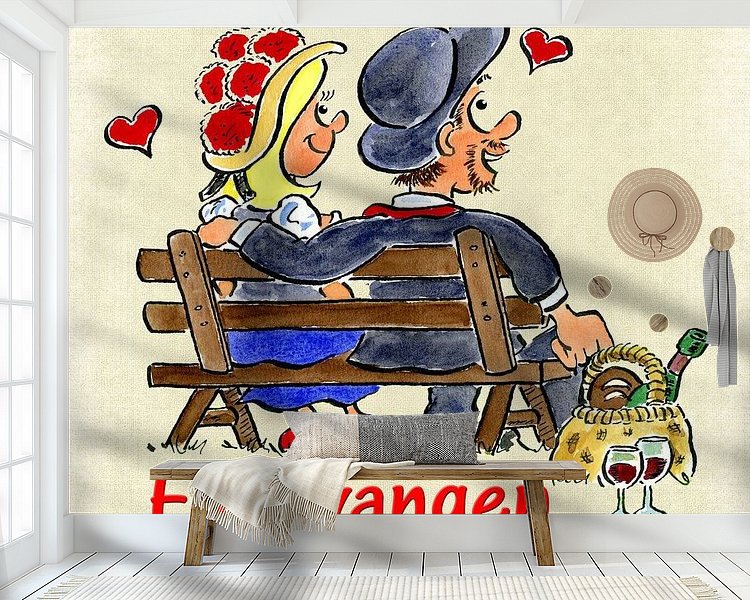 Voorbeeld van het werk in een kamer