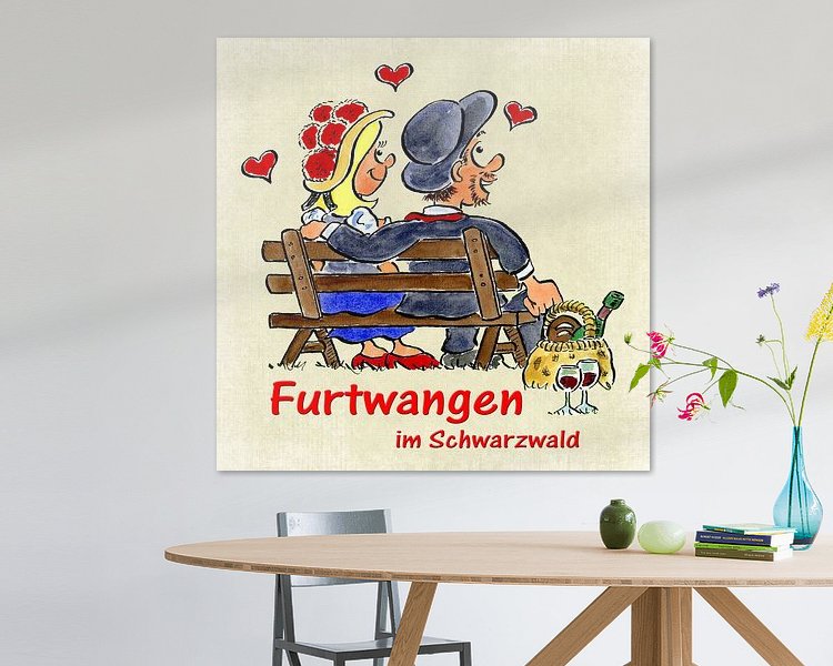 Voorbeeld van het werk in een kamer