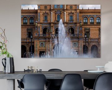 The fountain of the Plaza de España in Seville- Spain by Lizanne van Spanje