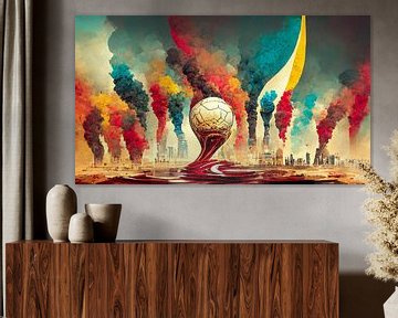 Illustratie van het WK 2022 in Qatar van Animaflora PicsStock