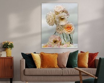 Still Life with Roses - Shining One More Time by Hannie Kassenaar