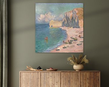 Étretat: Der Strand und die Falaise d'Amont, Claude Monet