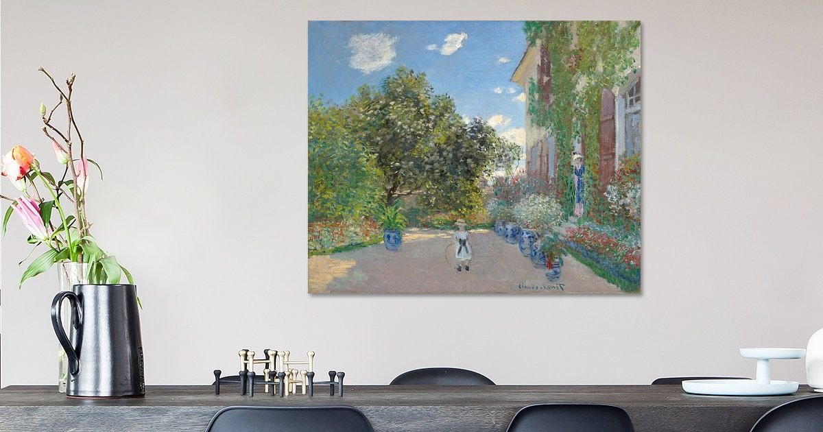 Pixxprint Claude Monet - Impression Sunrise, White, Size: 120x80cm, Canvas Print, ready to hang, Wall Art, Decoration, Art Print, not a Poster : Claude Monet