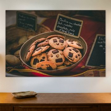 Freshly baked cookies at the market in Italy