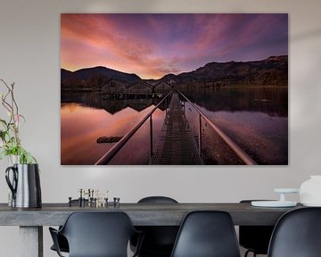 Sonnenaufgang am See im Voralpenland von Voss Fine Art Fotografie