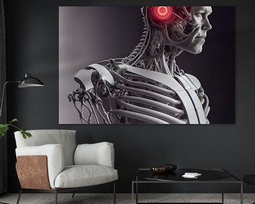 Cyborg Skelet Menselijke Anatomie Achtergrond van Animaflora PicsStock