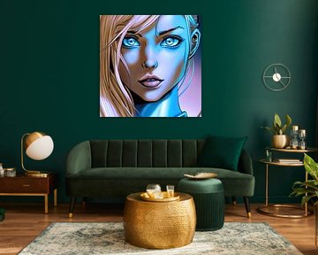 Cyber-héroïne blonde WW02 sur Jillvanny Roque da Silva