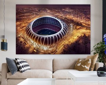 Illustratie van het wereldkampioenschap voetbal in Qatar 2022 03 van Animaflora PicsStock