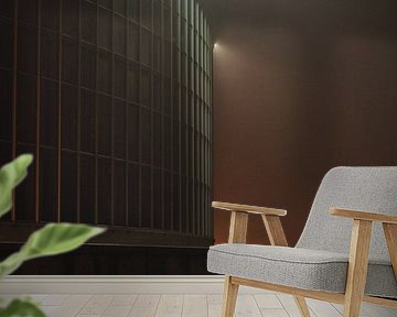 Het casino-kursaal van Oostende op een mistige avond