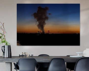 Factory sunset by Jack Van de Vin