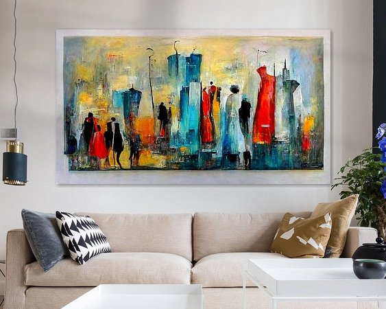 Voorbeeld van het werk in een kamer