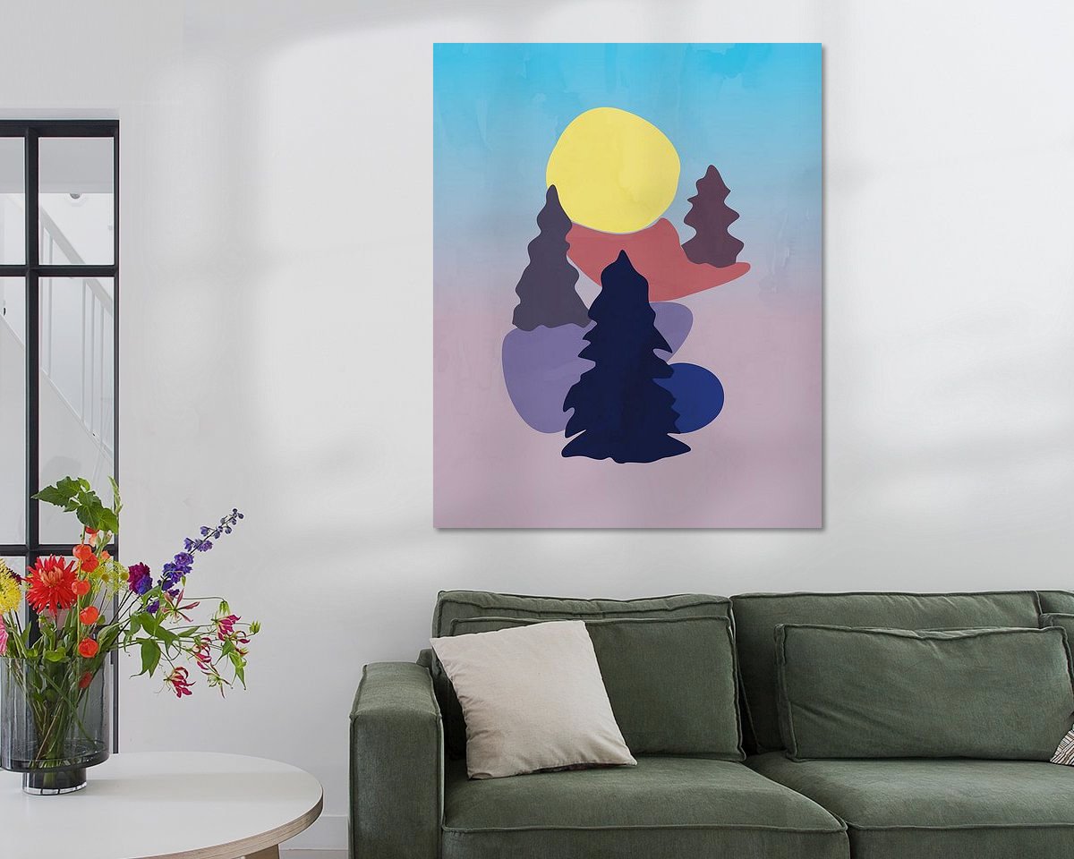 Voorbeeld van het werk in een kamer