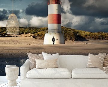 The lighthouse shines in the sunlight by Joris Machholz