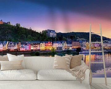 Cochem aan de Moezel met kasteel Reichsburg van Voss Fine Art Fotografie