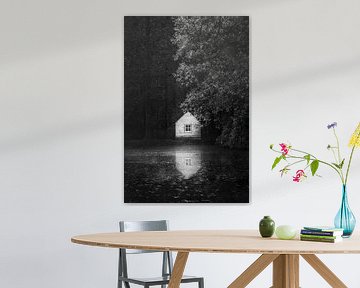 A cottage in Crown Estate het Loo in Black and White by Jaimy Leemburg Fotografie