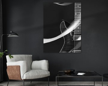 Electric Guitar | poster, black&white van Myrthe van Wijk