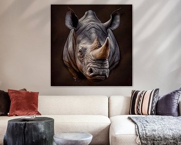Rhino close up illustration background by Animaflora PicsStock