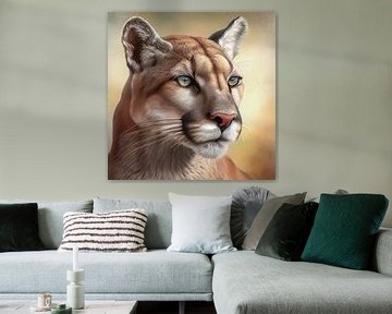 Porträt eines Pumas hautnah von Animaflora PicsStock