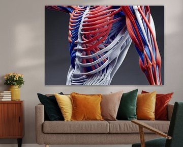 Illustration of skeleton with anatomy by Animaflora PicsStock