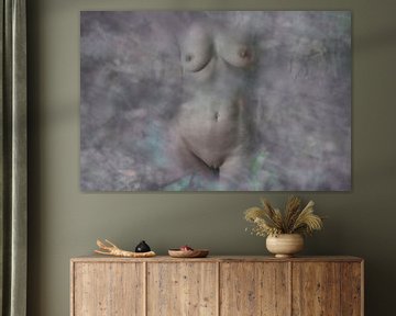 Nude torso in flowers pink by Vincent van Thom