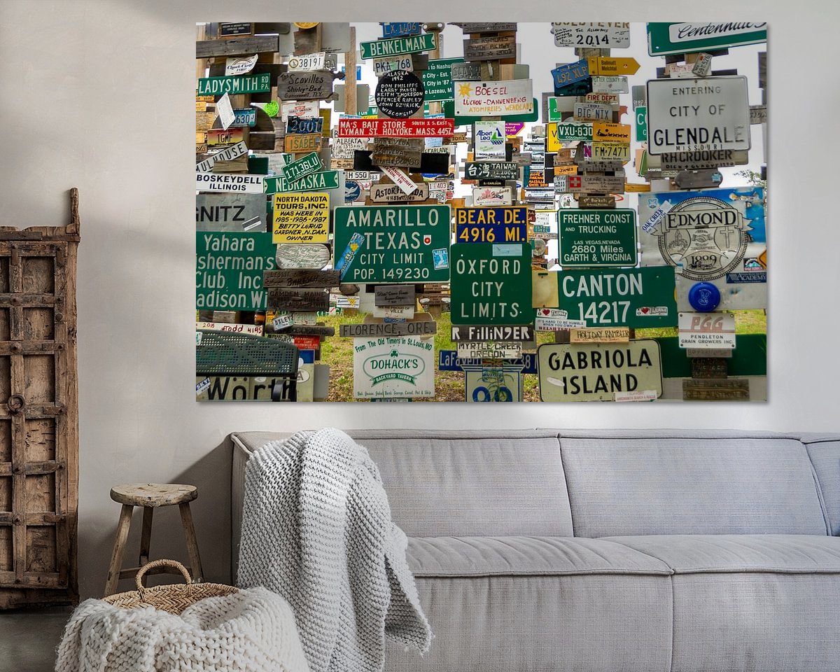 Voorbeeld van het werk in een kamer
