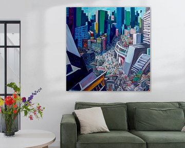 Chaos dans une ville Peintures