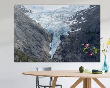 De gletsjer Briksdalsbreen in Noorwegen