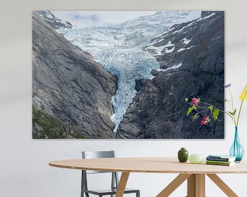 De gletsjer Briksdalsbreen in Noorwegen van Arja Schrijver Fotografie