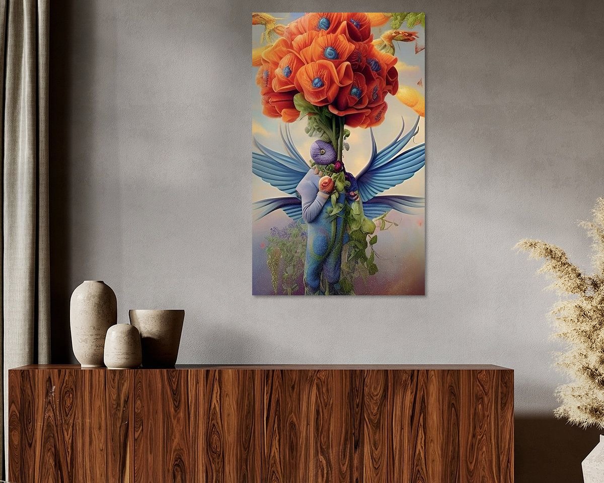 Voorbeeld van het werk in een kamer