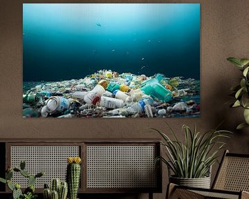 Plastikmüll im Meer Illustration von Animaflora PicsStock