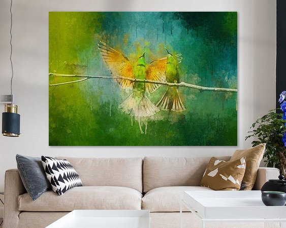 Voorbeeld van het werk in een kamer