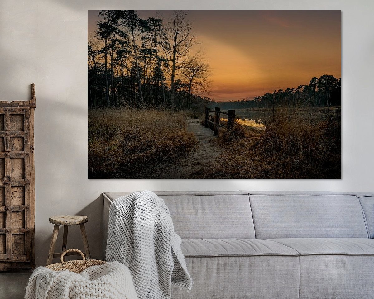 Voorbeeld van het werk in een kamer