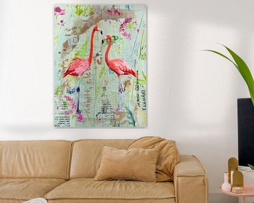 Flamingo paradijs van Gabi Hampe