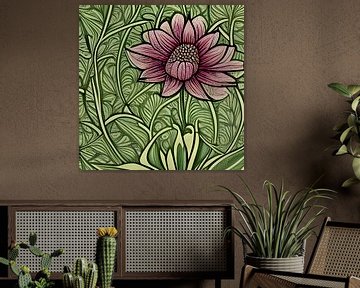 Botanische print bloem van Lily van Riemsdijk - Art Prints met Kleur