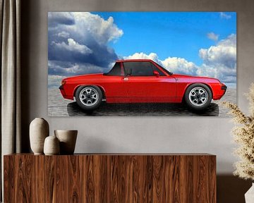 Porsche 914 dans sa couleur d'origine rouge sur aRi F. Huber