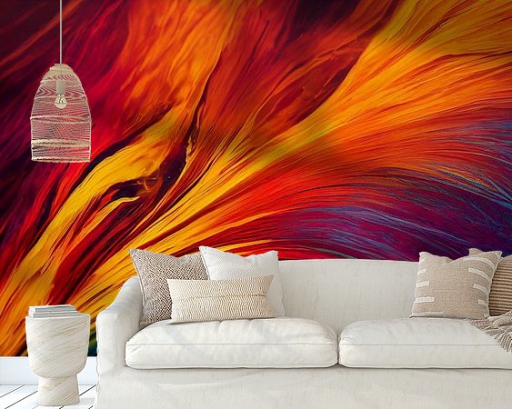 Voorbeeld van het werk in een kamer