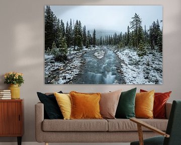 Winter landscape in the Rocky Mountains by Roland Brack